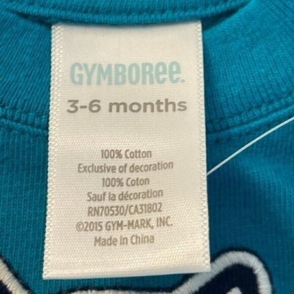 I’M WILD BUT CUTE Fox short sleeve baby t-shirt Tee size 3-6 months teal & blue - Picture 4 of 5